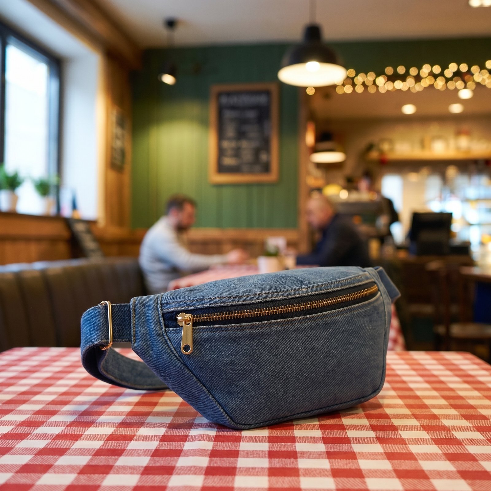 Bolso pequeño cruzado azul riñonera